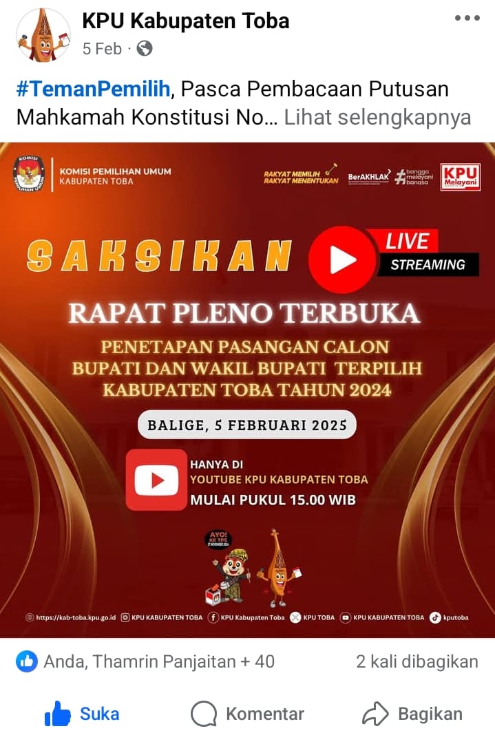 Rapat Pleno Terbuka Pasca Putusan MK